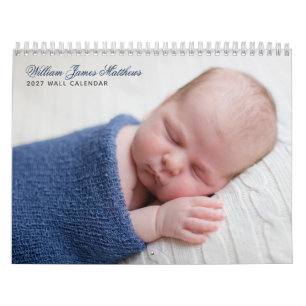 Calendrier Photos de nouveau-nés personnalisées Baby Boy 2026