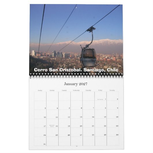 Calendrier Photos du Chili (Jan 2027)