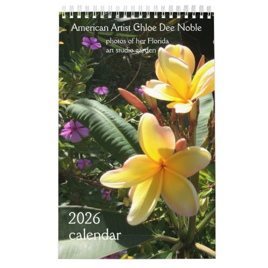 Calendrier photos du jardin du studio d'art de Chloe, Calendr (Protection)