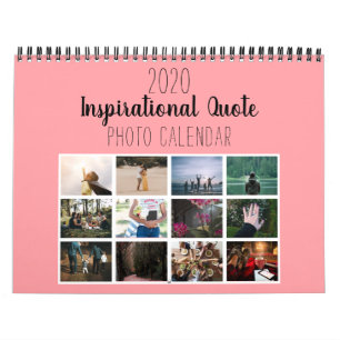 Calendrier Photos et citations motivationnelles de Pink 2020