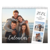 Calendrier Photos Familiales Modernes Script Overlay 2024 (Protection)