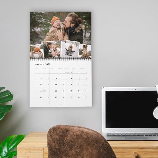 Calendrier Photos mensuelles de la famille Collage de photos