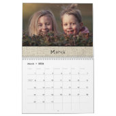 Calendrier Photos mensuelles de la famille rustique Année 202 (Mar 2026)