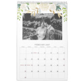 Calendrier Photos mensuelles du feuillage d'aquarelle saisonn (Feb 2027)