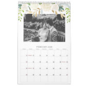 Calendrier Photos mensuelles du feuillage d'aquarelle saisonn (Feb 2026)