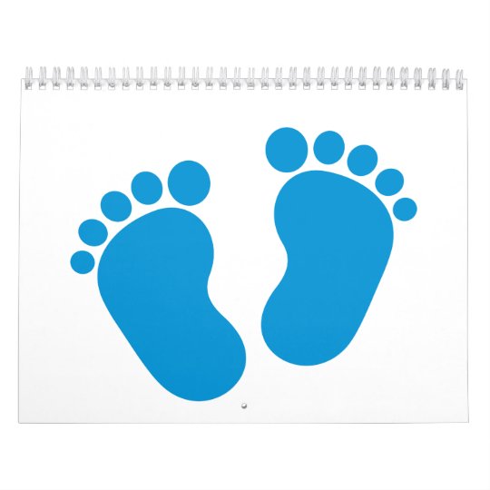 Calendrier Pieds De Bebe Bleu Zazzle Be