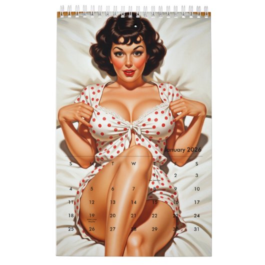 Calendrier Pin Ups 2026 (Jan 2026)
