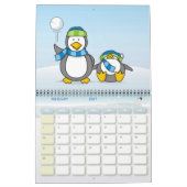Calendrier Pingouins à neige (Feb 2027)