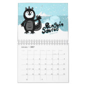 Calendrier Pingouins toute l'année (Jan 2027)