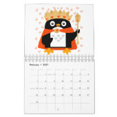 Calendrier Pingouins toute l'année (Feb 2027)