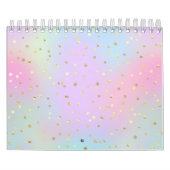 Calendrier Pink bleu pastel Pourpre Petit Point Doré Lumineux (Protection)