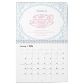 Calendrier Pink Blue Coquette Christian Bible Quote (Jan 2026)