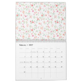 Calendrier Pink Watercolor Roses Artistic Calendar (Feb 2027)