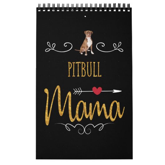 Calendrier Pitbull aime beaucoup maman (Protection)