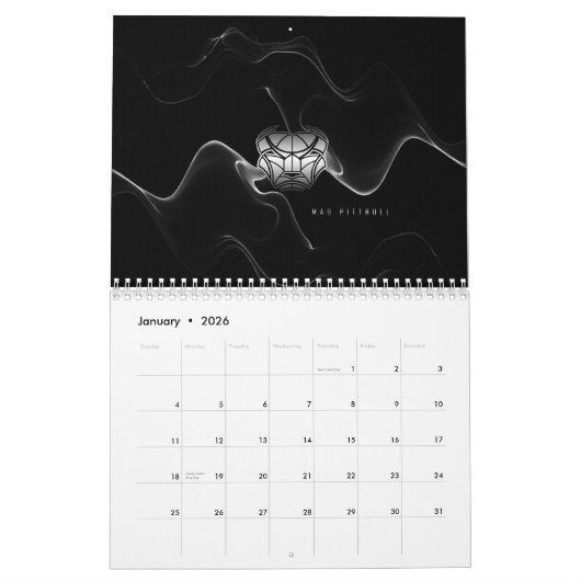 CALENDRIER PITBULL FOU (Jan 2026)