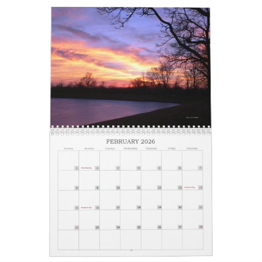 Calendrier pittoresque d'horizons, 2016 (Feb 2026)