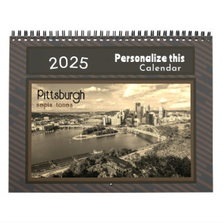 Calendrier Pittsburgh Photos sepia-Personnaliser