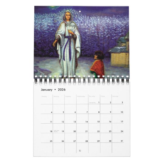 Calendrier PixDezines La Vierge Marie/Apparitions Chaque anné (Jan 2026)
