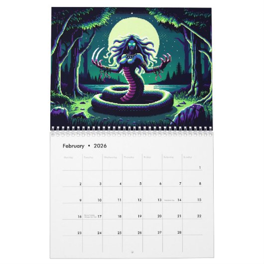 Calendrier Pixels de la peur Vol 1 (Feb 2026)