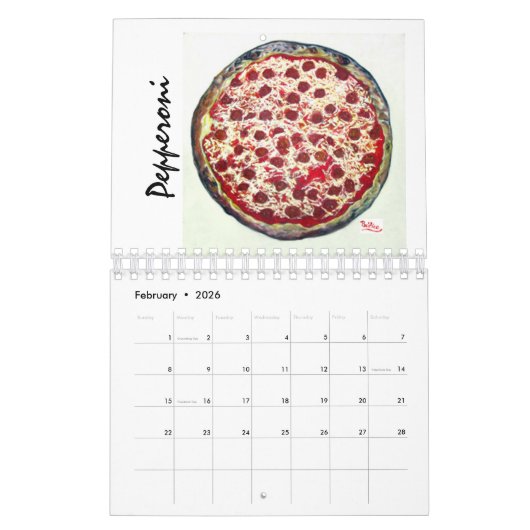 Calendrier Pizza (Feb 2026)