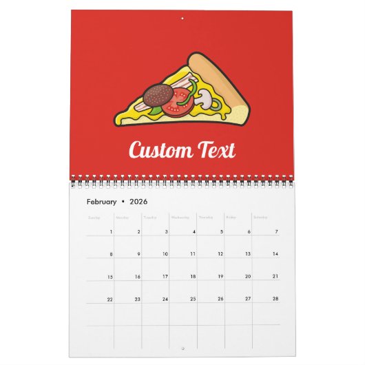 Calendrier Pizza slice (Feb 2026)