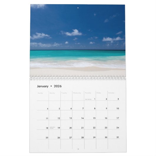Calendrier Plage 2015 (Jan 2026)