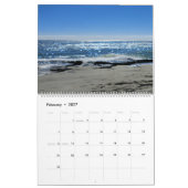 Calendrier Plage de 12 mois, sable, eau et vagues (Feb 2027)