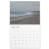 Calendrier Plage de 12 mois, sable, eau et vagues (Mar 2027)