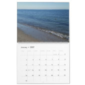 Calendrier Plage de 12 mois, sable, eau et vagues (Jan 2027)
