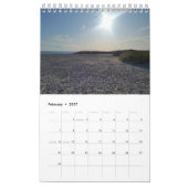 Calendrier Plage de 12 mois, sable, eau et vagues (Feb 2027)