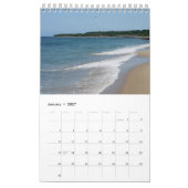 Calendrier Plage de 12 mois, sable, eau et vagues (Jan 2027)