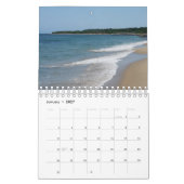 Calendrier Plage de 12 mois, sable, eau et vagues (Jan 2027)