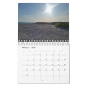 Calendrier Plage de 12 mois, sable, eau et vagues (Feb 2027)