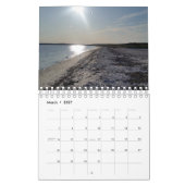 Calendrier Plage de 12 mois, sable, eau et vagues (Mar 2027)