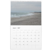 Calendrier Plage de 12 mois, sable, eau et vagues (Mar 2027)