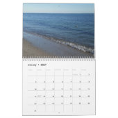 Calendrier Plage de 12 mois, sable, eau et vagues (Jan 2027)