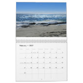 Calendrier Plage de 12 mois, sable, eau et vagues (Feb 2027)