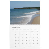 Calendrier Plage, sable, eau et vagues sur 12 mois (Jan 2027)