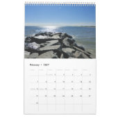 Calendrier Plage, Sable, Eau Et Vagues Sur 12 Mois (Feb 2027)