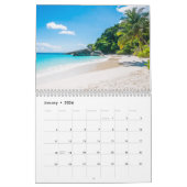 Calendrier Plage Scène Oasis tropicale (Jan 2026)