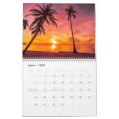 Calendrier Plage Scène Oasis tropicale (Mar 2027)