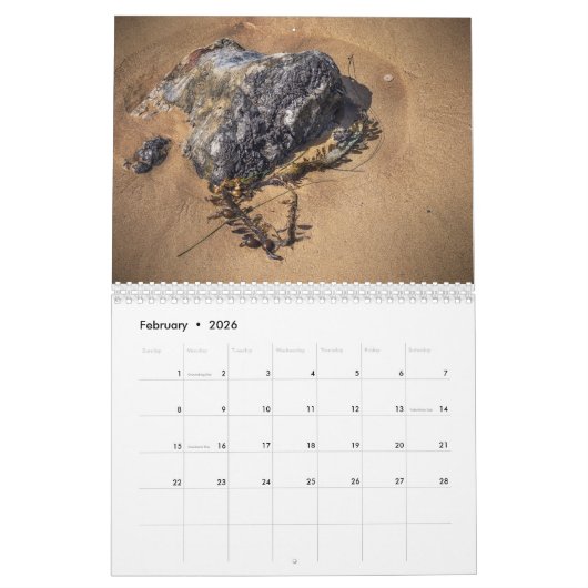 Calendrier Plage Vie Calander (Feb 2026)