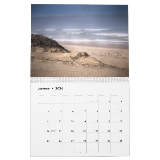 Calendrier Plage Vie Calander (Jan 2026)