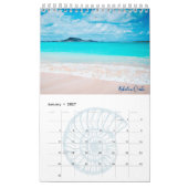 Calendrier Plages Hawaii California Flip Flops One Page (Jan 2027)