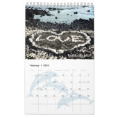 Calendrier Plages Hawaii California Flip Flops One Page (Feb 2026)