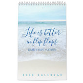 Calendrier Plages Hawaii California Flip Flops One Page (Protection)
