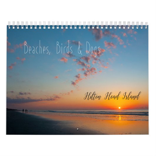 Calendrier Plages, oiseaux et chiens sur Hilton Head Island (Protection)