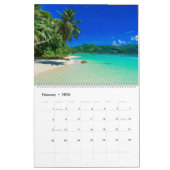 Calendrier Plages Tropicales Colorées (Feb 2026)