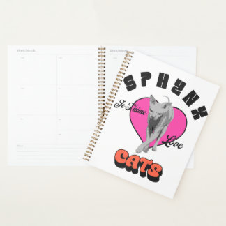 Calendrier Planificateur 2027 Amour de Chat Sphynx