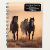 Calendrier Planificateur de Troupeau de Mustangs (Devant)